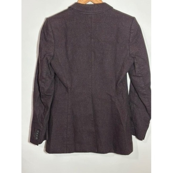Theory Women's Blazer Size 6 Wool Angora Blazer Jacket Purple Dark Academia - Picture 3 of 12